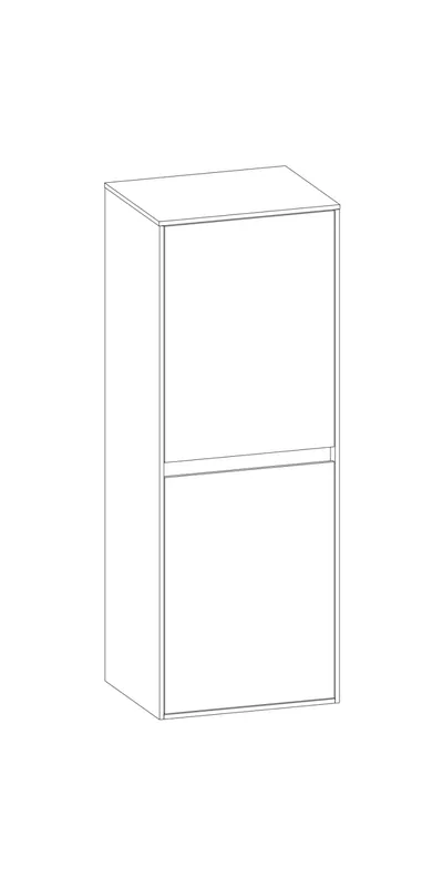 SCALIDO-Mittelschrank KP 420x1130x350mm 2 Türen rechts Farbvariante L/L/L
