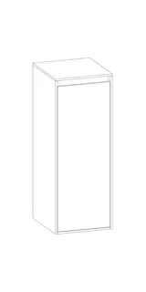 SCALIDO-Mittelschrank KP 320x850x350mm 1 Tür rechts Farbvariant G/L/G