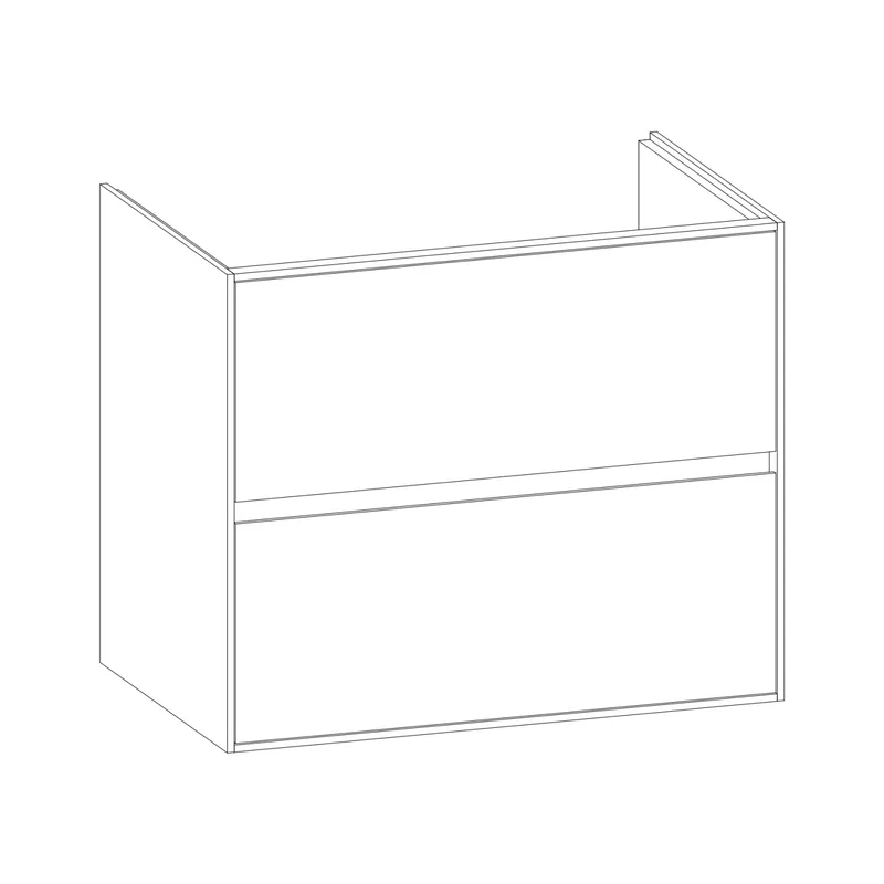 SCALIDO-Waschtisch-Unterschrank für Waschtisch SLIM 800 790x660x490mm 2 Auszüge Farbvar. W/L/L