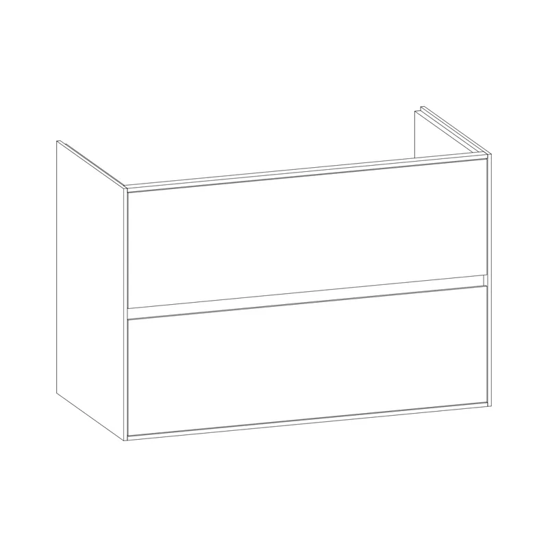 SCALIDO-Waschtisch-Unterschrank für Waschtisch SLIM 1000 990x660x490mm 2 Auszüge Farbvar. W/L/L