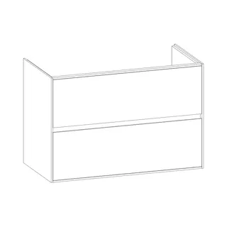 SCALIDO-Waschtisch-Unterschrank für Waschtisch SLIM 1000 990x660x490mm 2 Auszüge Farbvar. L/W/L