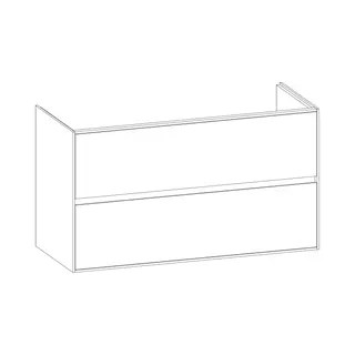 SCALIDO-Waschtisch-Unterschrank für Waschtisch SLIM 1200 1190x660x490mm 2 Auszüge Farbvar. L/G/L