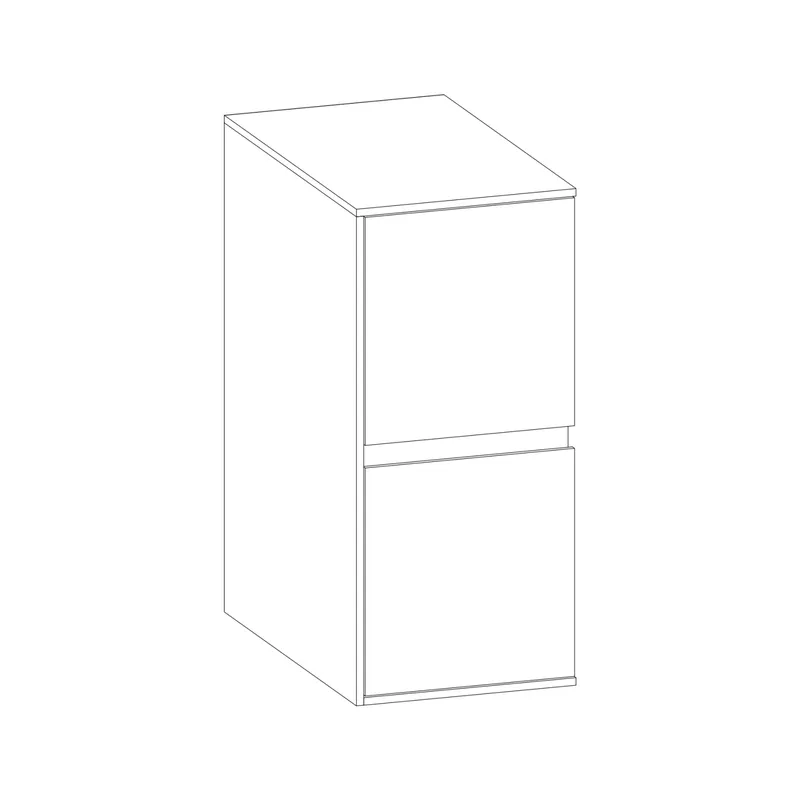 SCALIDO-Unterschrank SLIM Wange links 300x660x490mm 2 Auszüge Farbvar. L/G/L