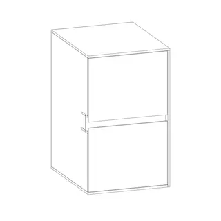 SCALIDO-Unterschrank SLIM Wange rechts 400x660x490mm 2 Auszüge Farbvar. W/L/L