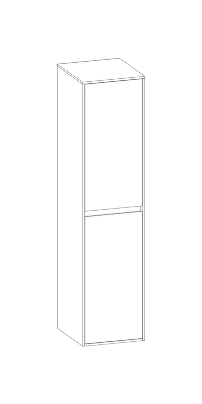 SCALIDO-Mittelschrank SLIM 320x1330x 350mm 2 Türen links Farbvariante L/W/L