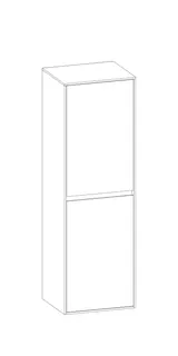 SCALIDO-Mittelschrank SLIM 420x1330x 350mm 2 Türen rechts Farbvariante L/L/L