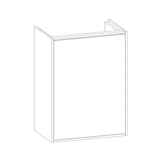 SCALIDO-Waschtisch-Unterschrank kompakt asymetr. 410x560x260mm 1 Tür rechts Farbvar L/L/X