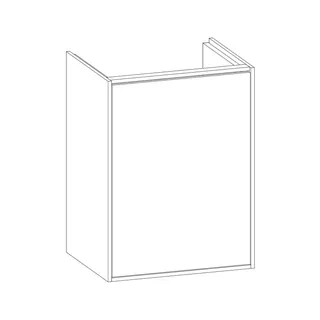SCALIDO-Waschtisch-Unterschrank kompakt 410x560x325mm 1 Tür links Farbvar. L/W/X