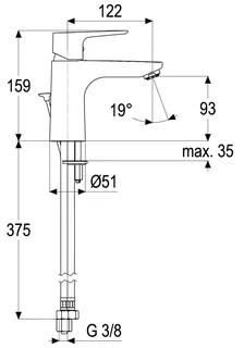 Waschtisch-Armatur o.Ablaufg. Ausl. 125mm für ND, aktiv4YOU 2.0 verchr. – Bild 2
