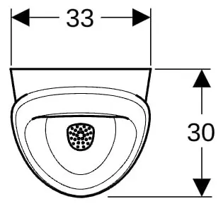 Geberit Renova S Urinal, Zulauf von hinten Abgang hinten od. unten, weiß – Bild 3