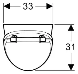 Geberit Renova S Urinal mit Deckel, Zul. hi. Abga hinten od. unten, weiß – Bild 3
