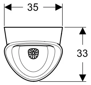 Geberit Renova M Urinal, Zulauf von hinten Abgang hinten od. unten, weiß – Bild 3