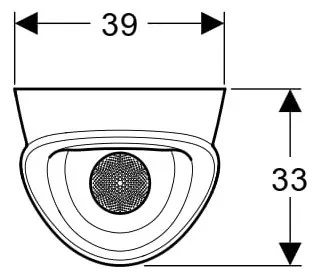 Geberit Renova L Urinal, Zulauf von hinten Abgang hinten od. unten, weiß – Bild 3