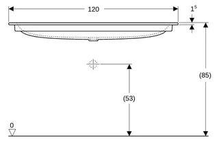 Geberit iCon Möbelwaschtisch 120x48cm ohne Hahnlöcher, ohne Überlauf, weiß, KeraTect – Bild 3