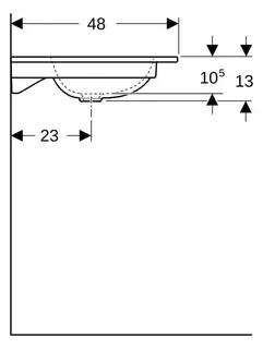 Geberit iCon Möbelwaschtisch 120x48cm ohne Hahnlöcher, ohne Überlauf, weiß, KeraTect – Bild 4
