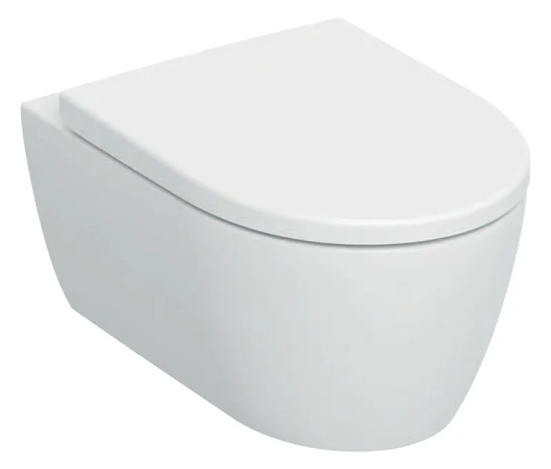 Geberit iCon Set WWC, Tiefsp., geschl. Form TurboFlush, WC-Sitz, T:53cm, weiß, Tect