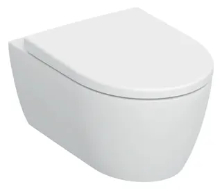 Geberit iCon Set WWC, Tiefsp., geschl. Form TurboFlush, WC-Sitz, T:53cm, weiß, Tect