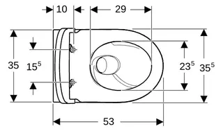 Geberit iCon Set WWC, Tiefsp., geschl. Form TurboFlush, WC-Sitz, T:53cm, weiß, Tect – Bild 5