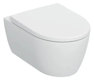 Geberit iCon Set WWC, Tiefsp., geschl. Form TurboFlush, WC-Sitz, T:53cm, weiß matt