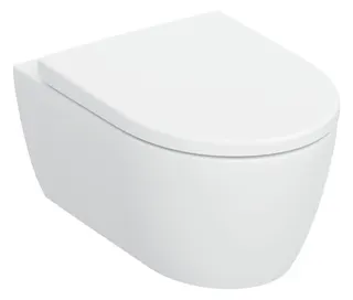 Geberit iCon Set WWC, Tiefsp., geschl. Form TurboFlush, WC-Sitz, T:53cm, weiß matt – Bild 2
