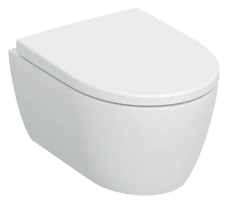 Geberit iCon Set WWC Tiefsp., verk., geschl. TurboFlush, m. WC-Sitz, T:49cm, weiß