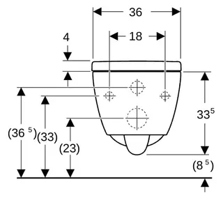 Geberit iCon Set WWC Tiefsp., verk., geschl. TurboFlush, m. WC-Sitz, T:49cm, weiß – Bild 5