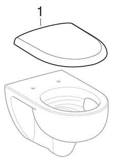 Geberit Renova WWC, Tiefspüler TurboFlush, T:54cm, weiß – Bild 4