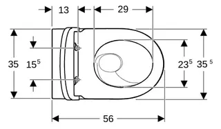 Geberit iCon Set SWC, Tiefsp., wandbündig geschl.,TurboFlush, WC-Sitz T:56cm, weiß – Bild 3