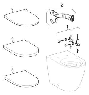 Geberit iCon Set SWC, Tiefsp., wandbündig geschl.,TurboFlush, WC-Sitz T:56cm, weiß – Bild 5