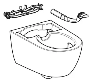 WC-Keramik f. Geberit AquaClean Alba weiß – Bild 3