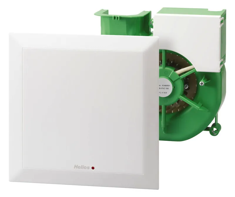 Helios ELS NFC Venti.einsatz m. Fassade 7,5-100 m3/h, Timer, Intervall