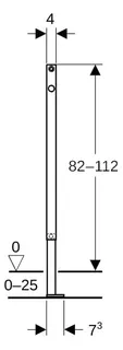 Geberit Duofix Ständer teilhoch H:82-112 cm – Bild 2