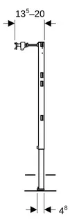 Geberit Duofix Ständer teilhoch H:82-112 cm – Bild 3