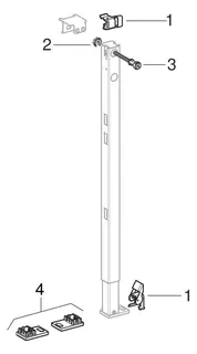 Geberit Duofix Ständer teilhoch H:82-112 cm – Bild 4