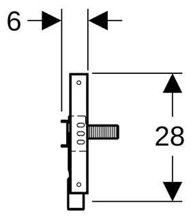 Geberit Duofox Traversenelement WM Wandarmatur AP, mit UP-Siphon – Bild 3