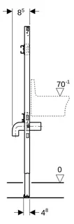 Geberit Duofix Element f. Ausgussbecken 130 cm, Wandarmatur AP – Bild 3