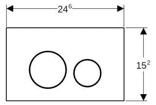 Geberit Sigma 40 BetPl., für 2-Mengen-Spülung Round, Glas, sand-grau – Bild 2
