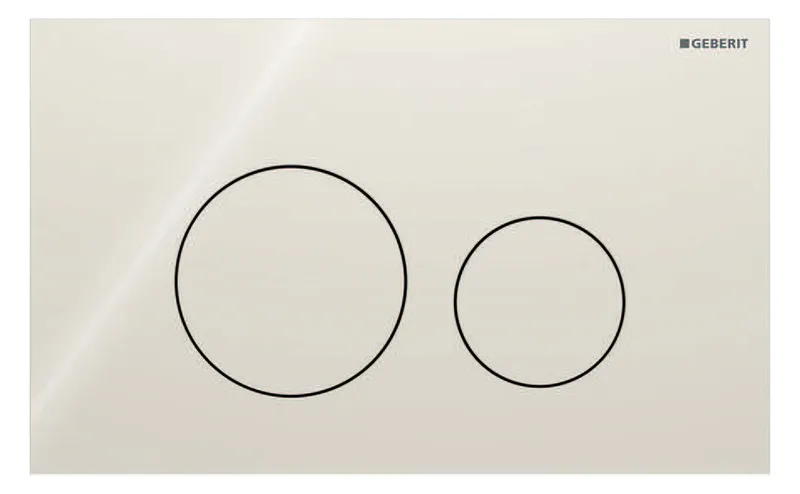 Geberit Sigma 40 BetPl., für 2-Mengen-Spülung Round, Glas, sand-grau