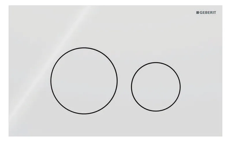 Geberit Sigma 40 BetPl., für 2-Mengen-Spülung Round, Glas, weiß