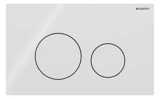Geberit Sigma 40 BetPl., für 2-Mengen-Spülung Round, Glas, weiß
