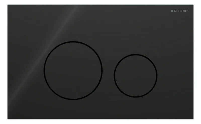 Geberit Sigma 40 BetPl., für 2-Mengen-Spülung Round, Glas schwarz