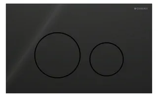 Geberit Sigma 40 BetPl., für 2-Mengen-Spülung Round, Glas schwarz
