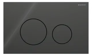 Geberit Sigma 40 BetPl., für 2-Mengen-Spülung Round, Glas schwarz – Bild 2