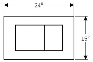 Geberit Sigma 40 BetPl., für 2-Mengen-Spülung Square, Glas, sand-grau – Bild 2