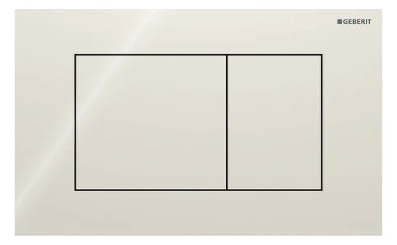 Geberit Sigma 40 BetPl., für 2-Mengen-Spülung Square, Glas, sand-grau