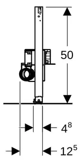 Geberit Duofix Element f. Dusche, 50cm mit Wandablauf, H: 90-250mm – Bild 4
