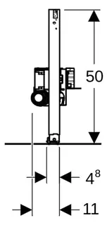 Geberit Duofix Element f. Dusche, 50cm mit Wandablauf, H: 65-90mm – Bild 4