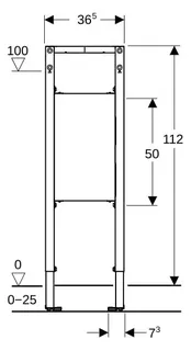 Geberit Duofix Elem. f. Stütz- u. Haltegriffe 112cm, barrierefrei – Bild 2