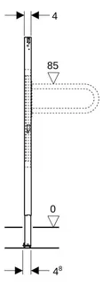 Geberit Duofix Elem. f. Stütz- u. Haltegriffe 112cm, barrierefrei – Bild 3