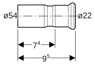Geberit Mapress Therm Reduktion mit Einschubende d54-22 – Bild 2